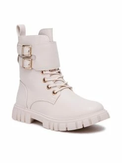 Ολοκαίνουργιο 🛒 Nelli Blu Μπότες Χιονιού Ορειβατικά παπούτσια CS5827-10 Μπεζ 🎁