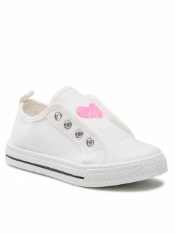 Κουπόνι 🌟 Nelli Blu Μοκασίνια 👟 Sneakers CF21195 Λευκό 🥰